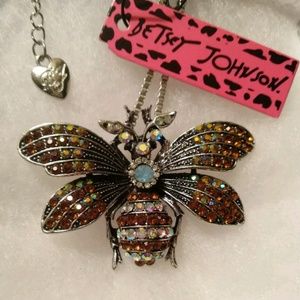 Betsey Johnson Moth Butterfly Necklace
